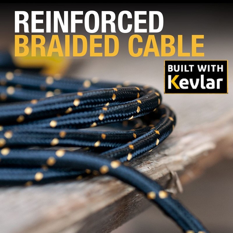 DeWALT Reversible Micro-USB to USB Cable — Reinforced Braided 10ft *NEW IN BOX* gallery