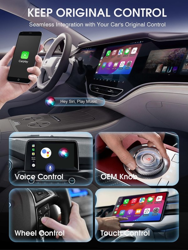 Wireless Carplay Adapter for Apple iPhone: 2025 Upgraded Mini Car Play Dongle... gallery