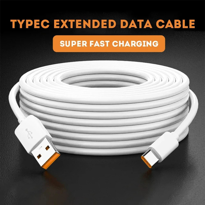 3M/5M/14M Extra Long Type C Charging Cable Extender Charger Wire Cord for Samsun gallery