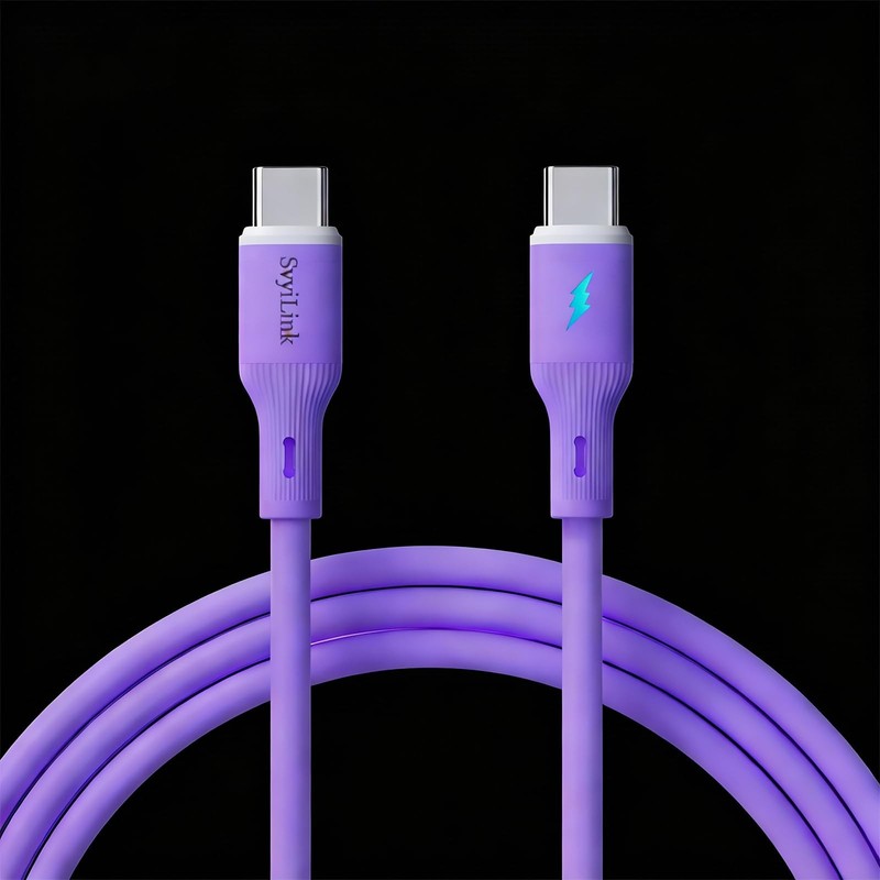 USB Cable PD Fast Charger(TO Purple)Mobile data cable,charging cable, support...