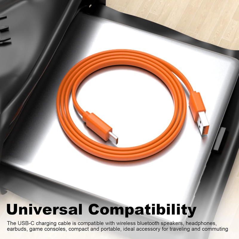 USB C Charger Cable Fast Charging Cord for JBL Headphones Speakers 3.3FT Orange gallery