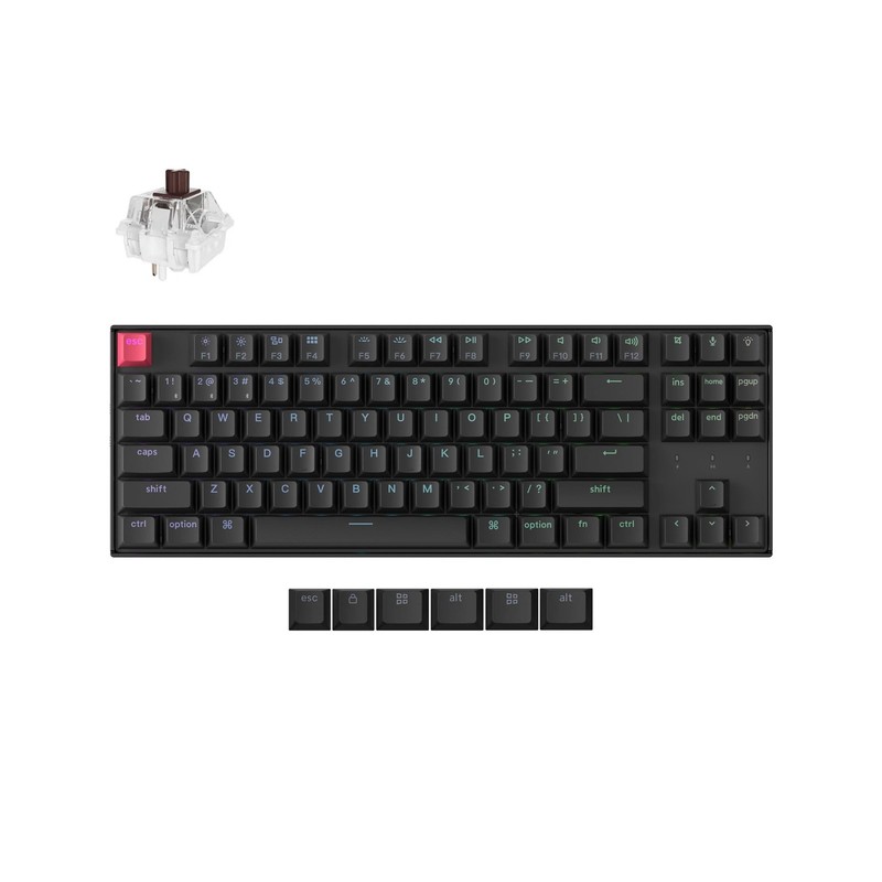 Keychron K8 V2 Wireless RGB Mechanical Keyboard, QMK/VIA Programmable, Hot-Sw…