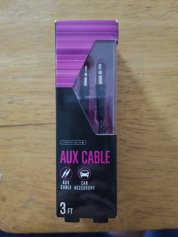 Infinitive Braided Auxiliary-In Cable, 3 foot Black