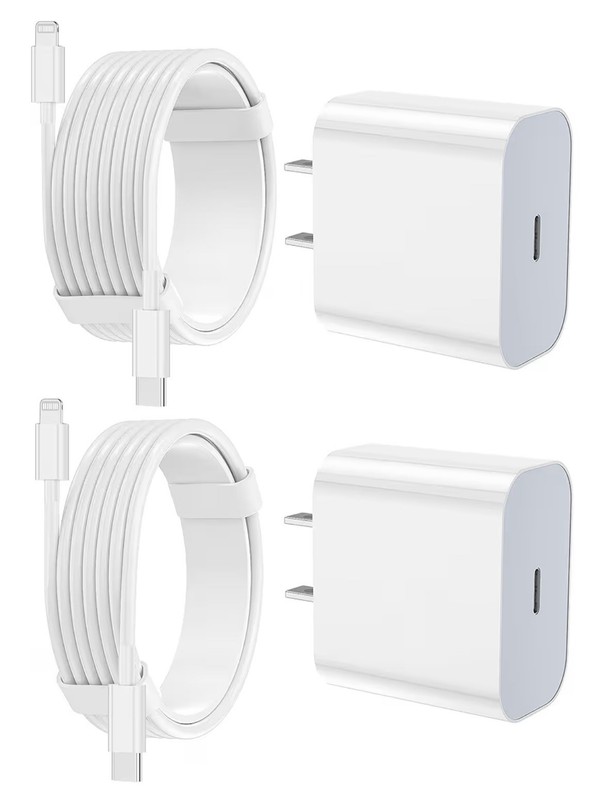 Feels2Nice USB-C Quick Cables & Block Chargers 2Pk For iPhone 14 & Below New Box gallery