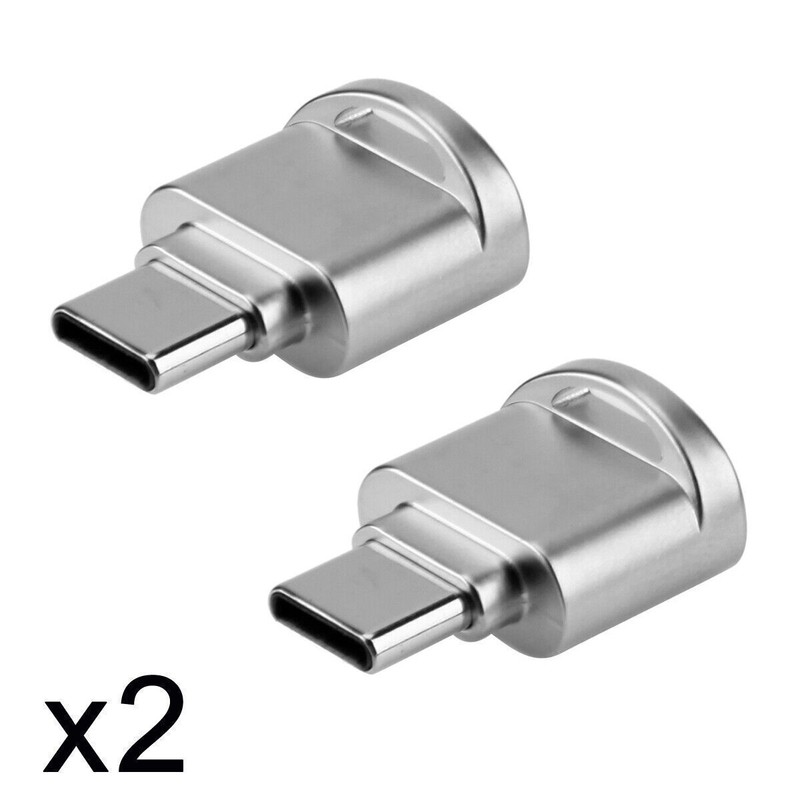 CY 2pcs USB2.0 Type C to Micro SD SDXC TF Card Reader Adapter for Macbook&Phone gallery