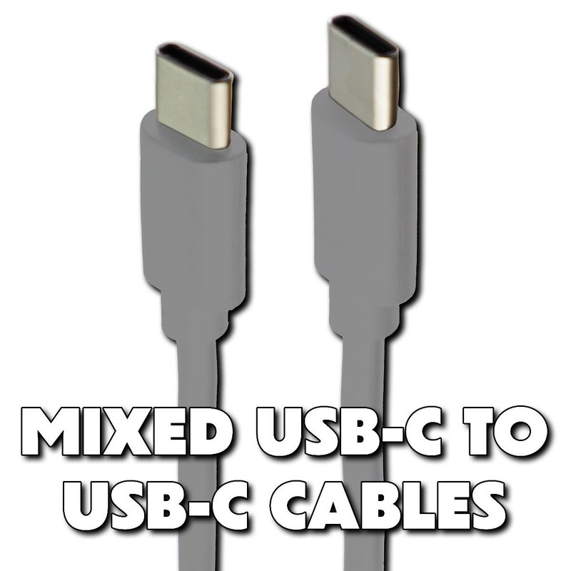 Mixed USB-C to USB-C Charge & Sync Cables – Mixed Brand/Length/Colors