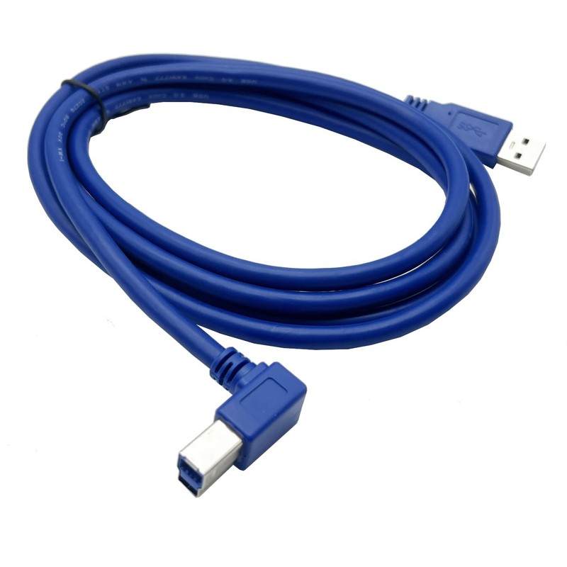 Angle USB 3.0 Printer Cable Type A Male to B Male Plug 90 Degree 6 Ft Cord gallery