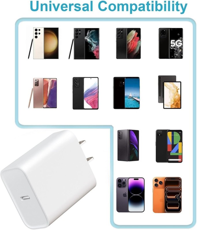 4 Original Carga Rapida USB-C De 20W Cargador Para iPhone 17 16 15 Pro Max Plus gallery
