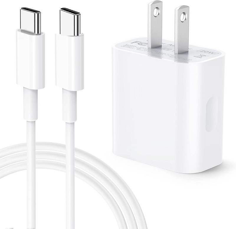 OEM Quality 20W USB C Power Adapter Fast Charger 6Ft Cable For iPhone Samsung