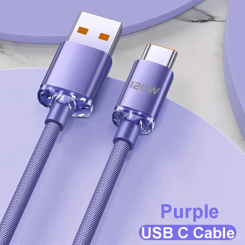 NEW 120W Type C to Type C Cable for PD Phone Fast Charging USB a to USB C Data C gallery