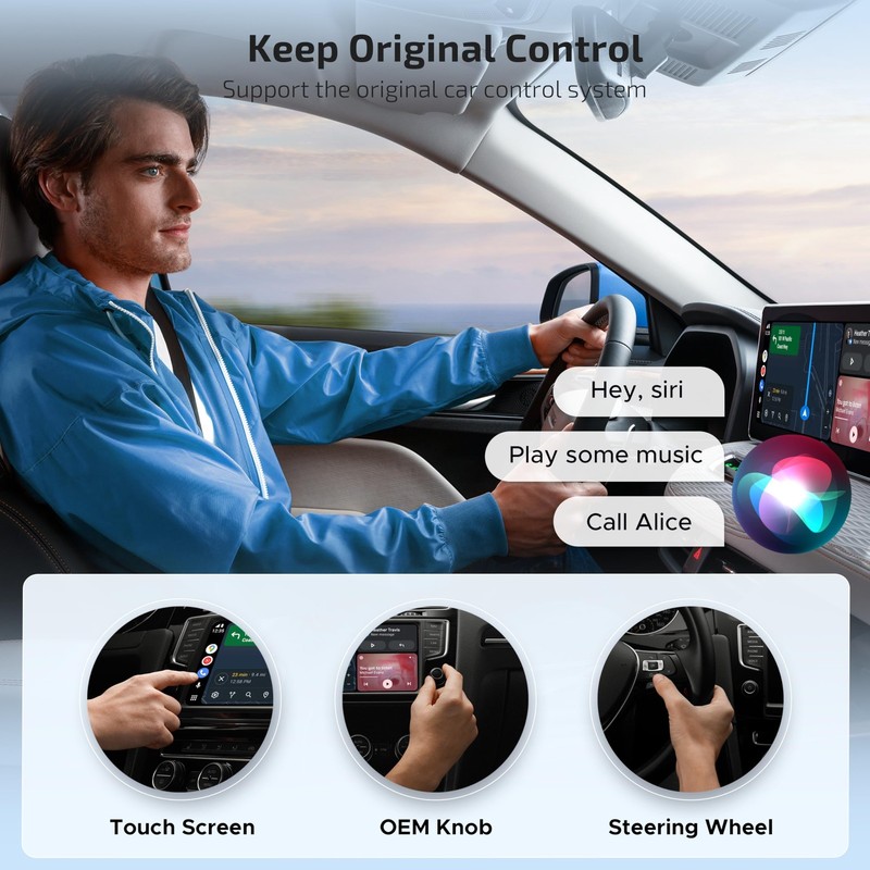 ByteWave Wireless Android Auto & CarPlay Adapter 2in1 Converts Wired to Wirel... gallery