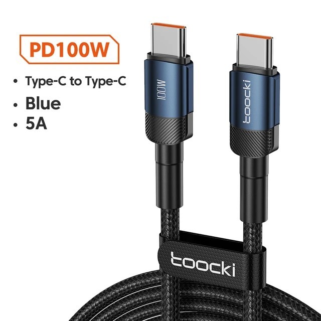 USB-C PD 100W Fast Charging Cable for iPhone 15 16 17 Galaxy Xiaomi
