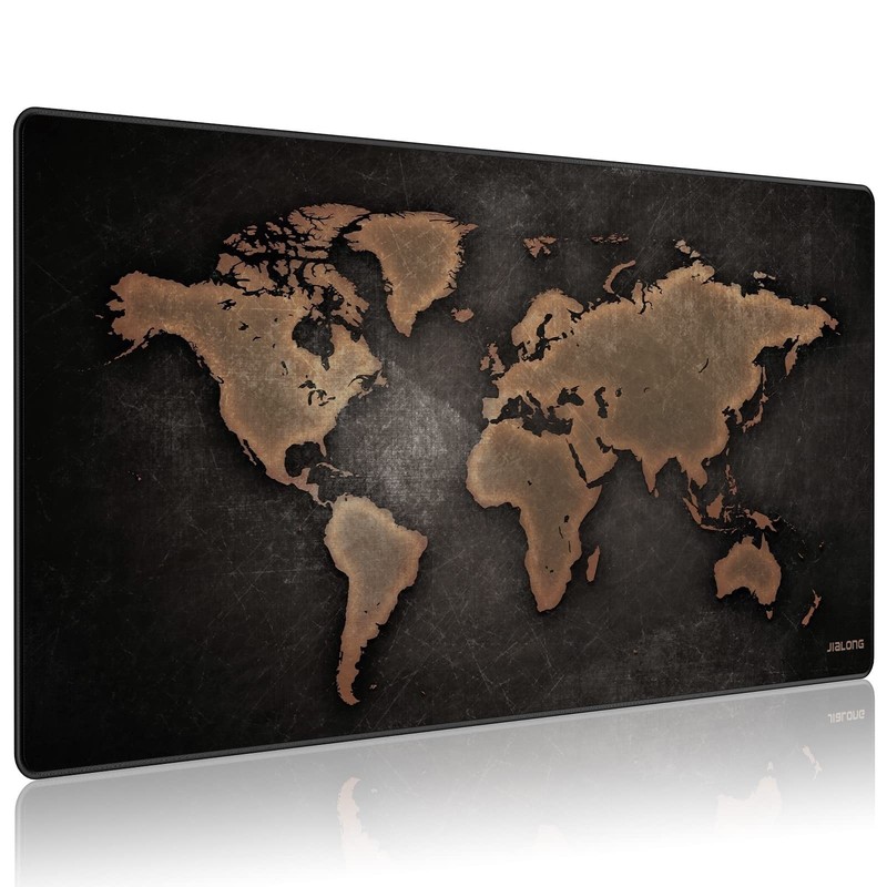 JIALONG Large Gaming Mouse Pad, XXL Desk Mousepad with Stitched Edges, Non-Sl…
