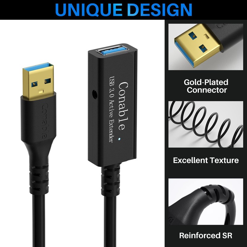 Usb 3.0 Active Extension Cable 40 Feet Long Usb Typea Male To Female Extender Co gallery
