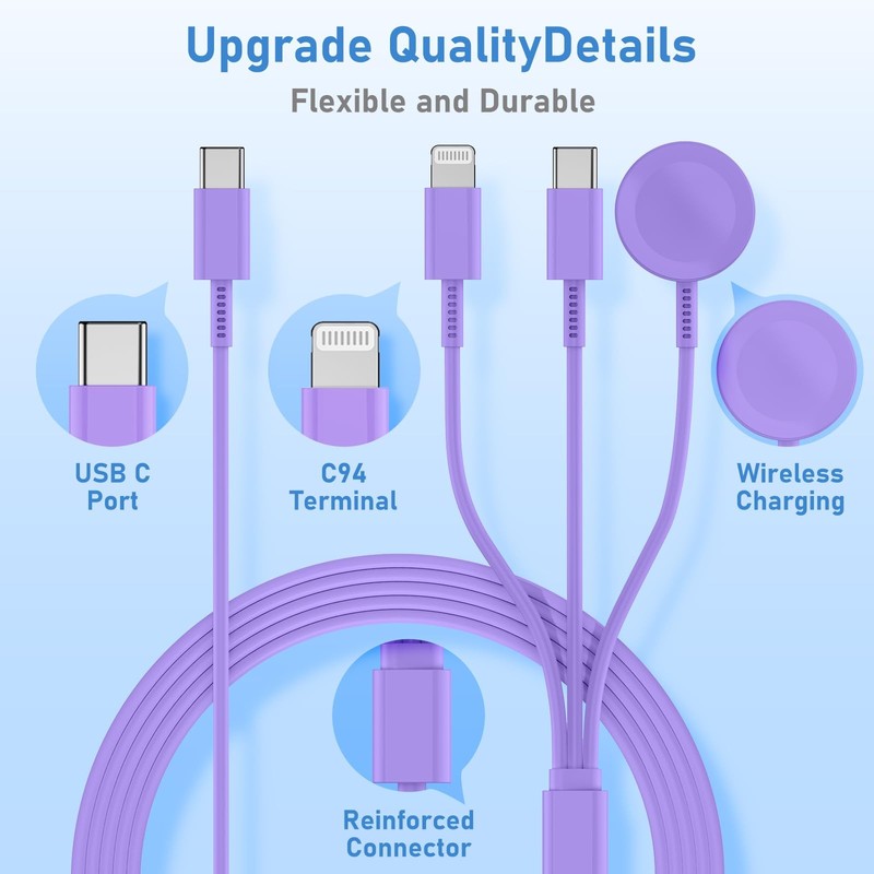 for Apple Watch Charger Fast Charging,3 in 1 Multi Charger USB C Cable,iWatch... gallery