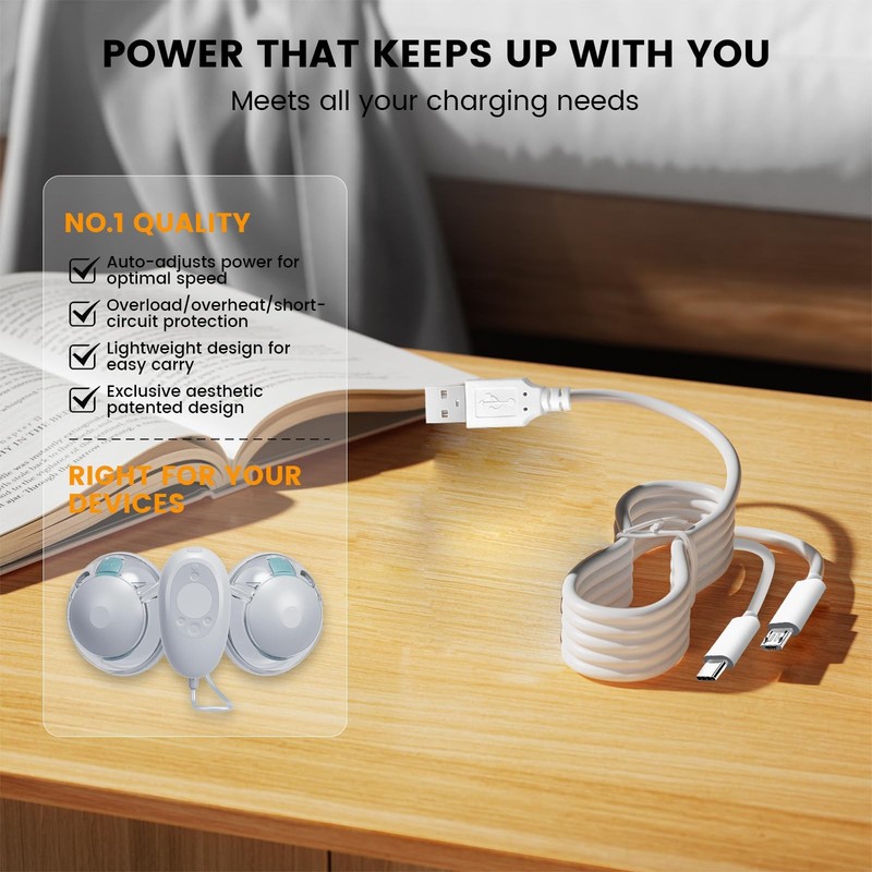 USB-C Charging Cable Charger Compatible with Elvie Baby Products Feeding Brea... gallery