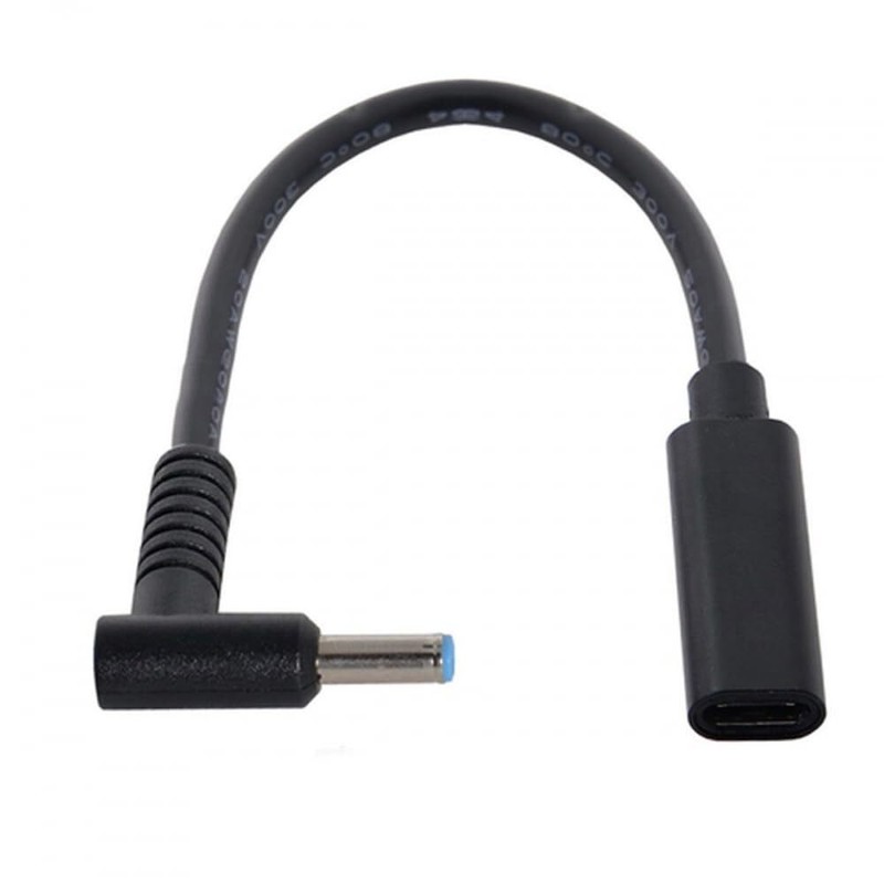 Type C Usbc Female Input To Dc 4.5x3.0mm Power Pd Dc 20v 65w Charge Cable Fit Co