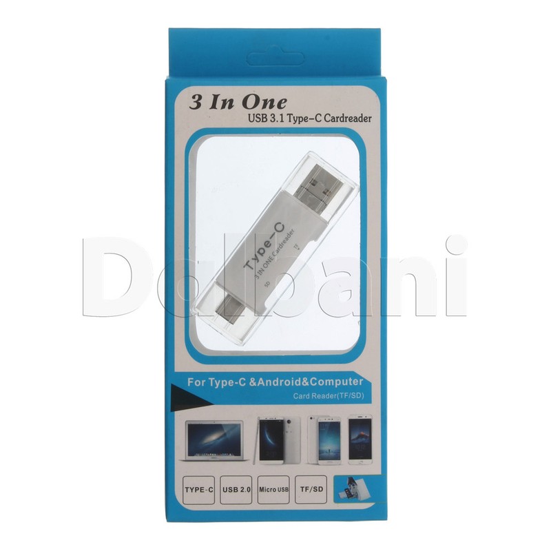 3 in One USB 3.1 type C Card Reader OTG Port TF SD ADS-108 for Universal Devices gallery