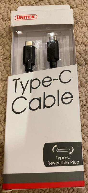 BRAND NEW! Unitek Y-C477BK USB Type-C Reversible Cable for Charging and Sync
