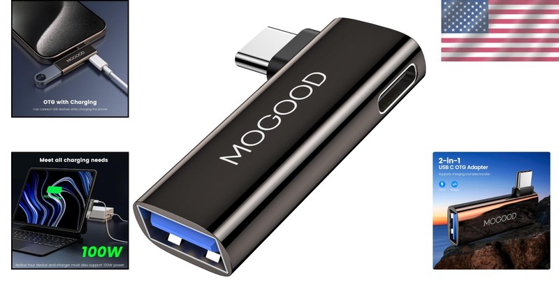 2-in-1 USB C Adapter: Data & Charge Simultaneously gallery