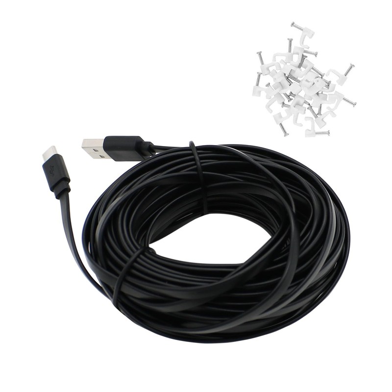 PDEEY USB C Extension Cable 25 FT for Outdoor Camera, Waterproof Charger Cord