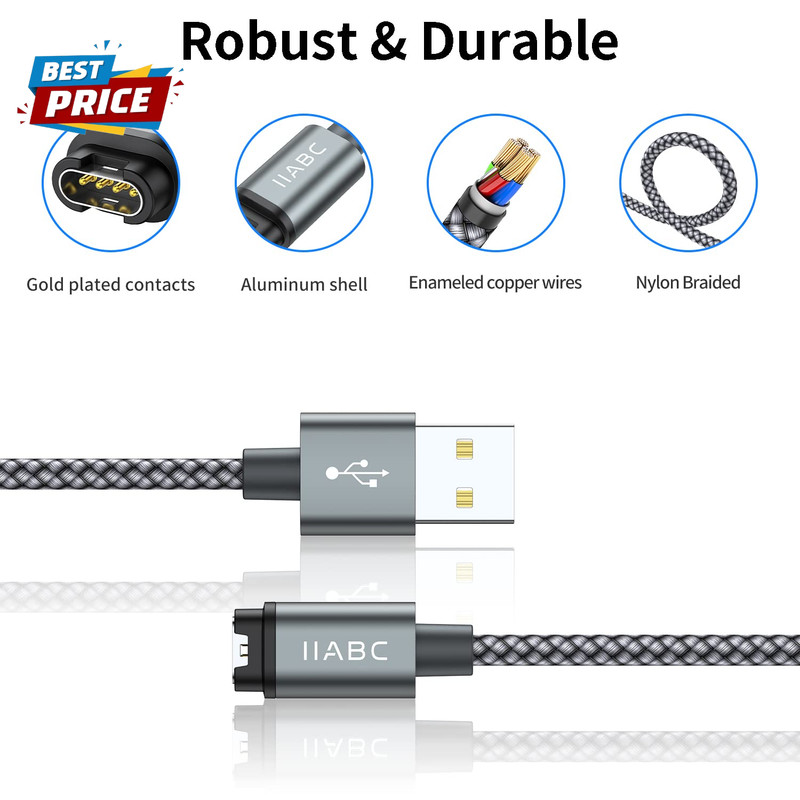 Charger Cable Compatible with Garmin Watch, 2-Pack 3.3FT USB Charger Cable Data gallery