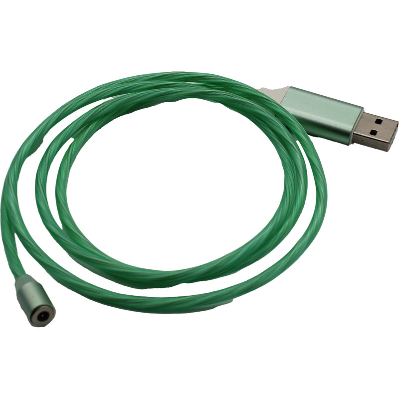 Green Flowing LED Charging Cables with Disconnect Magnetic Tips gallery