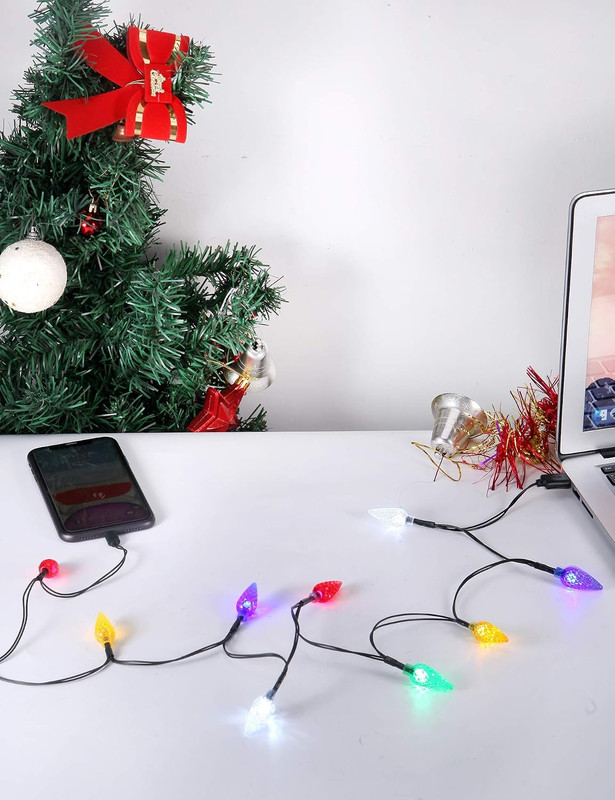 LED Christmas Light Phone Charger Cord USB Charging Cable Gift for Phone 14/13/1 gallery