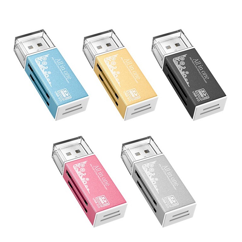 4 Ports Card Reader USB2.0 TF MS MD Card Reader Adapter For Laptop PC gallery