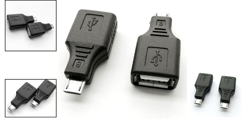 Dual Pack USB 2.0 OTG Adapter - Micro USB Male to USB Female Connector gallery