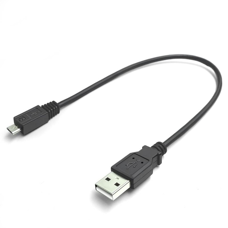10 Inch Short Micro Usb Charger Cable Male A To Micro B Black For Android Both C gallery