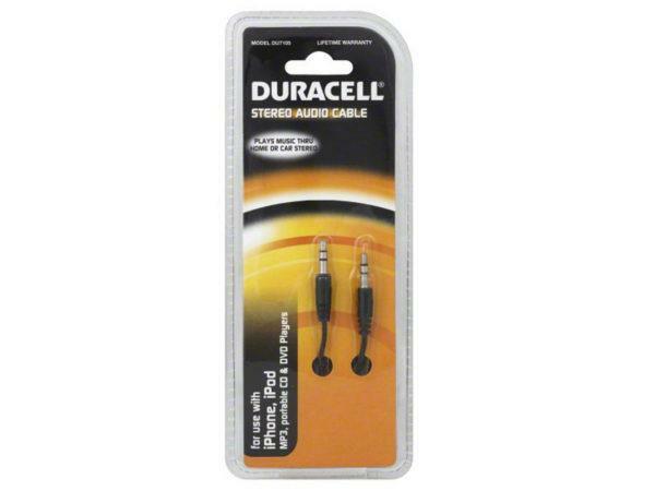Duracell 10ft Black Stereo Audio Cable