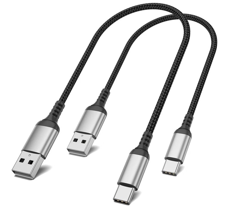 1ft USB C Cable To USB A – 2 Pack