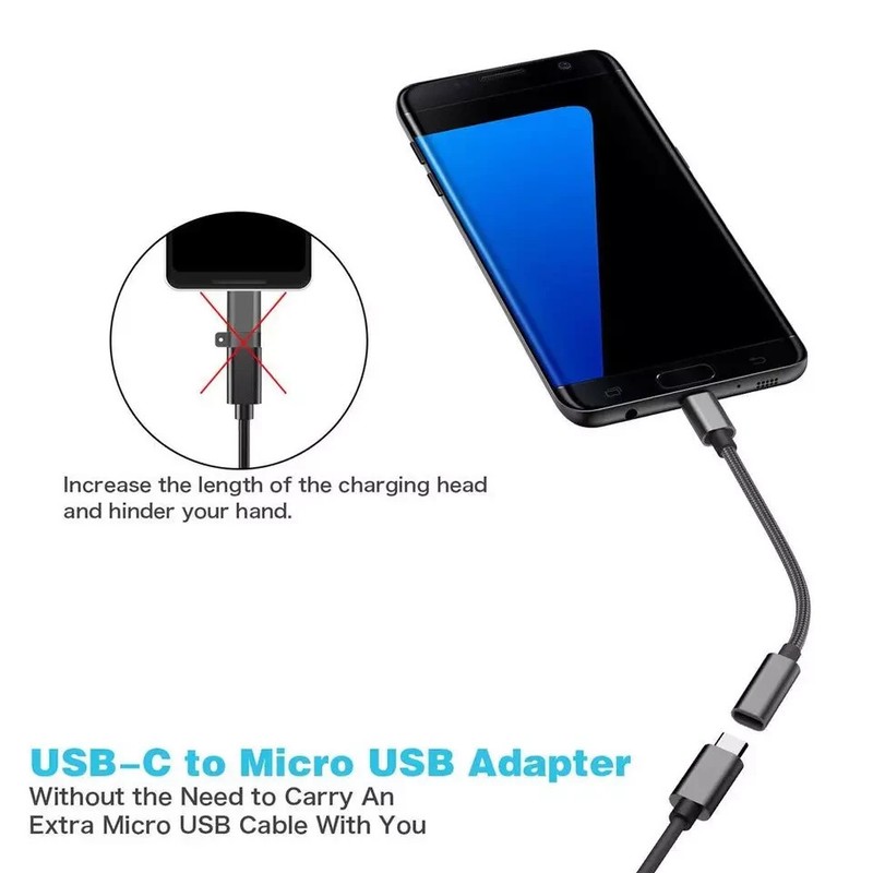 USB C to Micro USB Adapter, KUXIYAN (2 Pack) Type C Female to Micro USB Male gallery