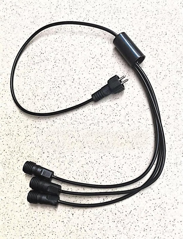 12V Aquarium 3Way Quick Connect Pond Landscape Light Splitter 60cm Cable Wire