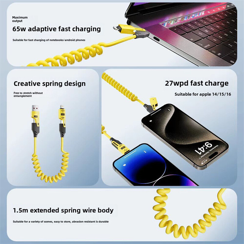 4 Pack Super Fast USB C Charger Universal Type C Data SYNC For iPhone 16 15 14 X gallery