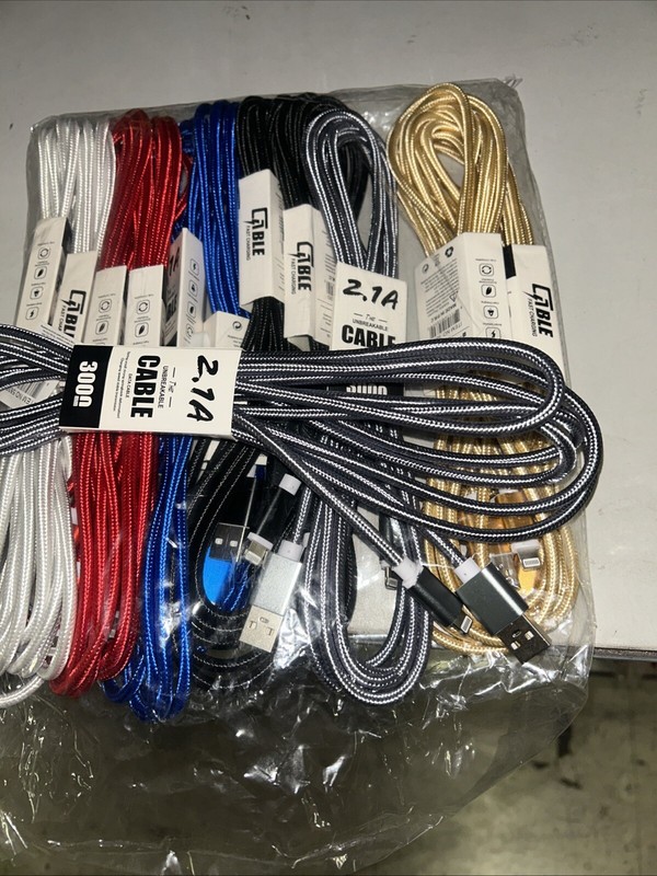 12pcs Fast Charger Cable For iPhone To USB Cord