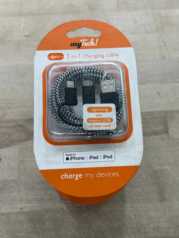 5PK ~ 6ft Charging Cable ~ iPhone & Micro USB Combo ~ iPhone 5 - iPhone X gallery