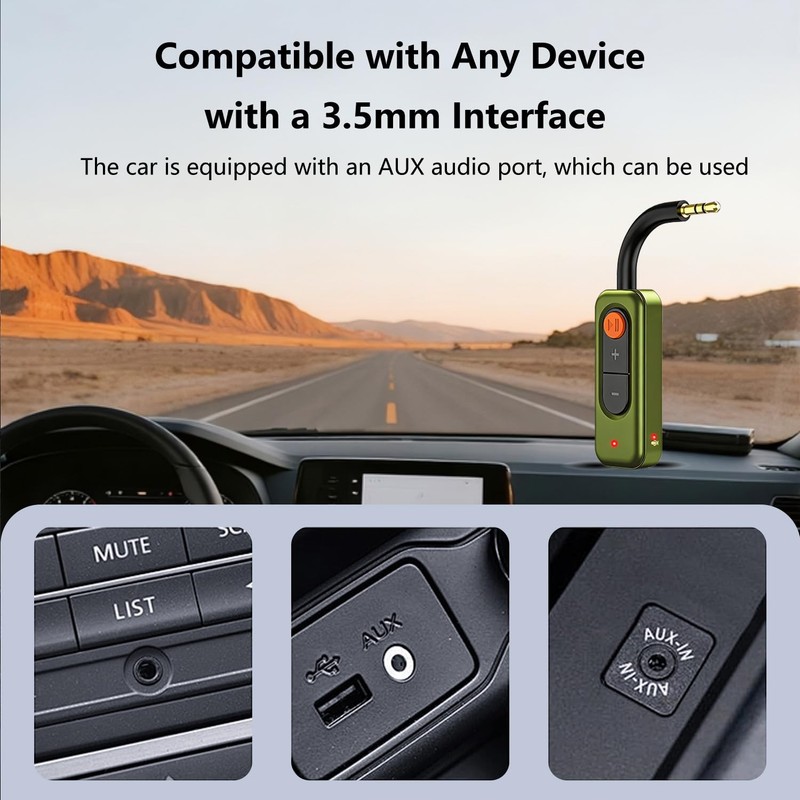 Bluetooth 5.4 Audio Receiver,3.5mm AUX Wireless Audio Adapter,Bluetooth Recei... gallery