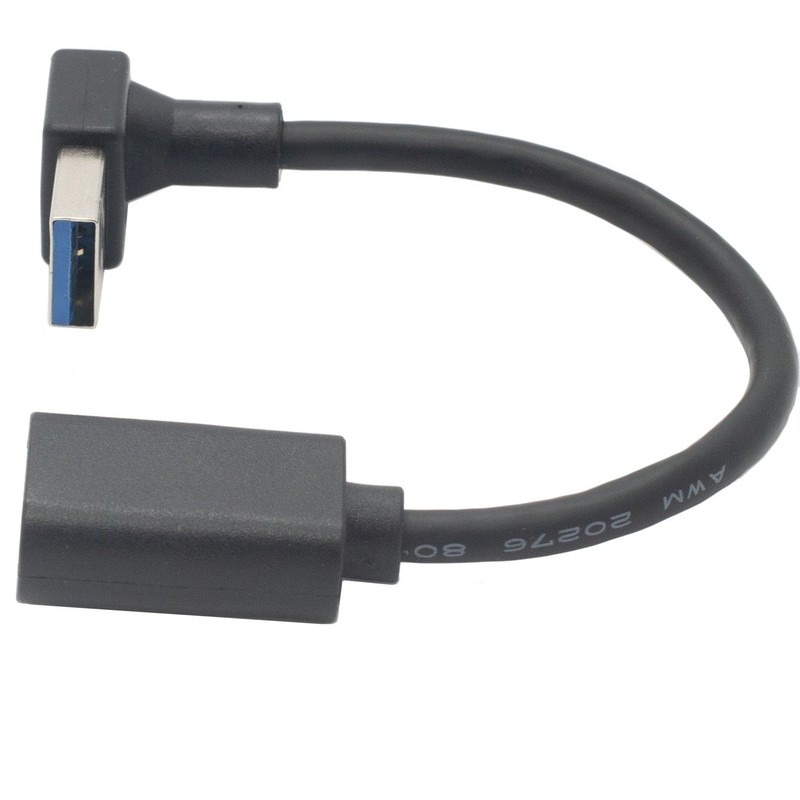 0.5ft Up Angle 90 Degree USB 3.0 Male To Female Extension Adapter Cable gallery