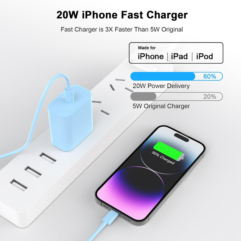 [Apple Mfi Certified] Iphone Charger Fast Charging 6FT Compatible for Iphone 14/ gallery