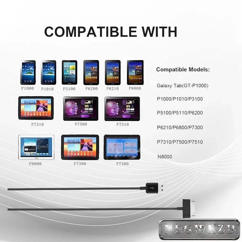 Charger Fit for Samsung Tabelt CE0168/GT-N8013/GT-P3113TS/GT-P5113TS, 30 Pin ... gallery