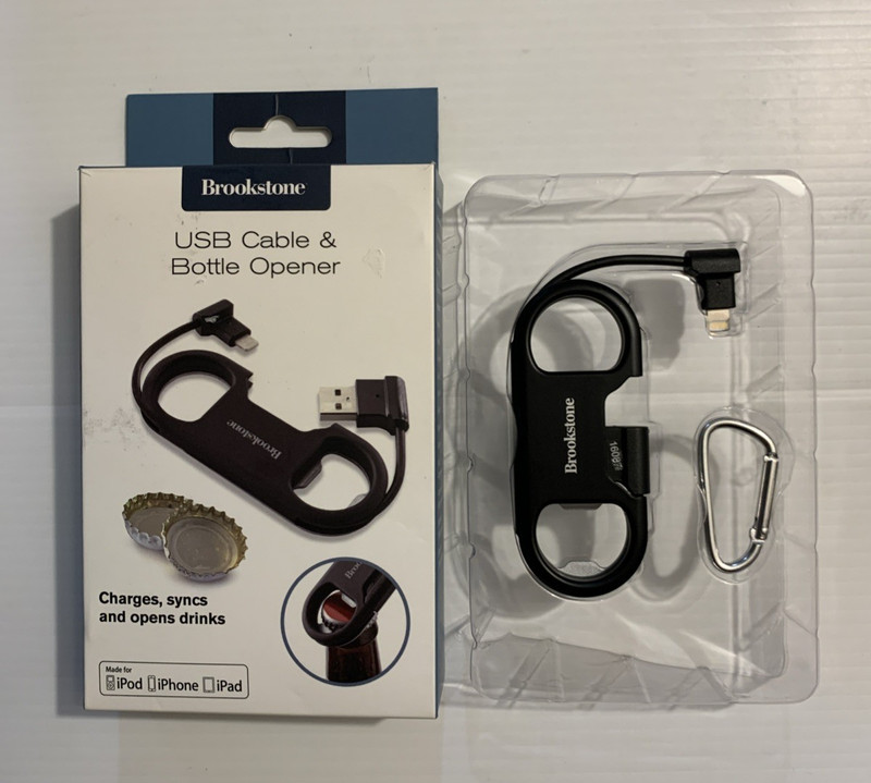 Brookstone Cable and Bottle Opener IOS apple.