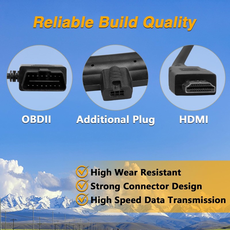 KPALAG OBDII to HDMI Interface Cable Monitor Cable Plug Compatible with Edge ... gallery