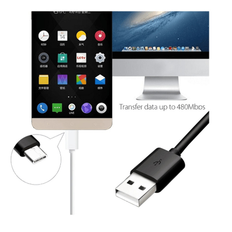 6FT USB Cable Type C Fast Charger For Samsung S8 S9 S10 S20 Note 9 10 20 BLACK gallery