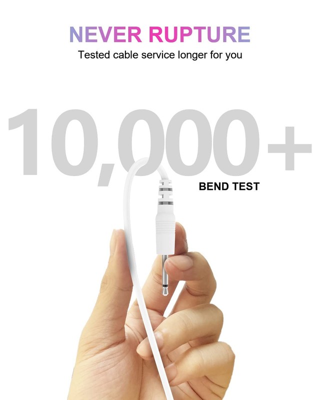 USB DC Charging Cable 2.5mm DC Charger Cord 2.7Ft for Massager-3 PackWhite gallery