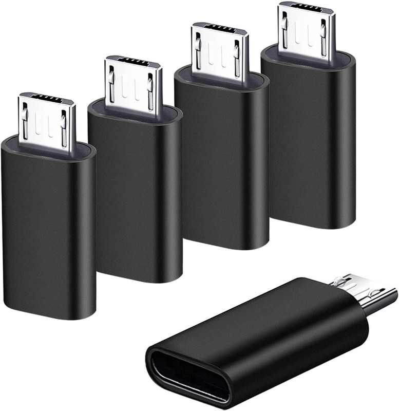 USB C to Micro USB Adapter 5Pack, Type C Female to Micro USB Male Convert Connec