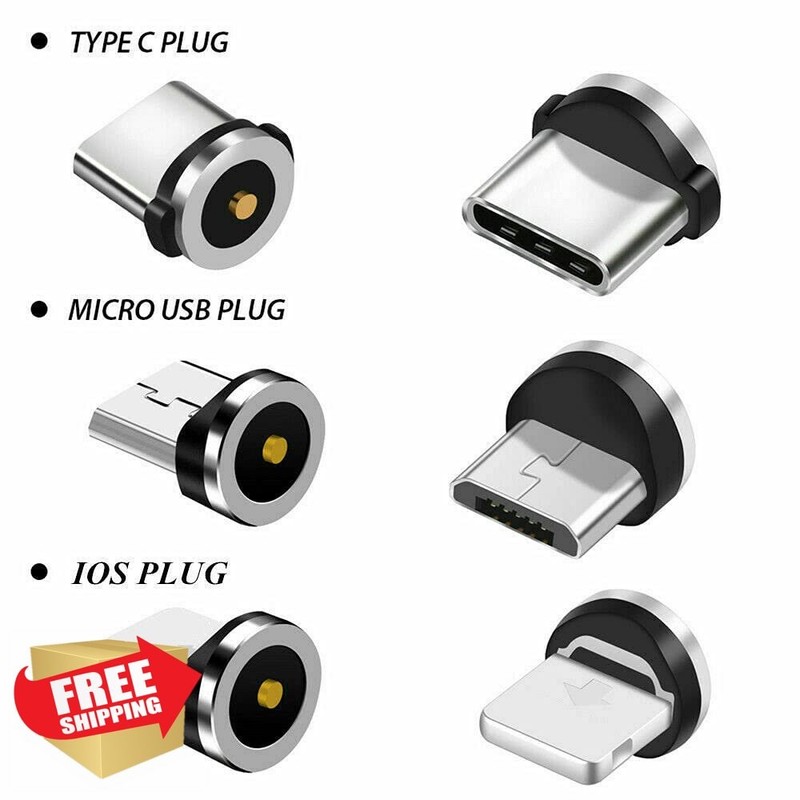 VizGiz 9pk Magnetic Cable Adapter Tips Micro USB Type C gallery