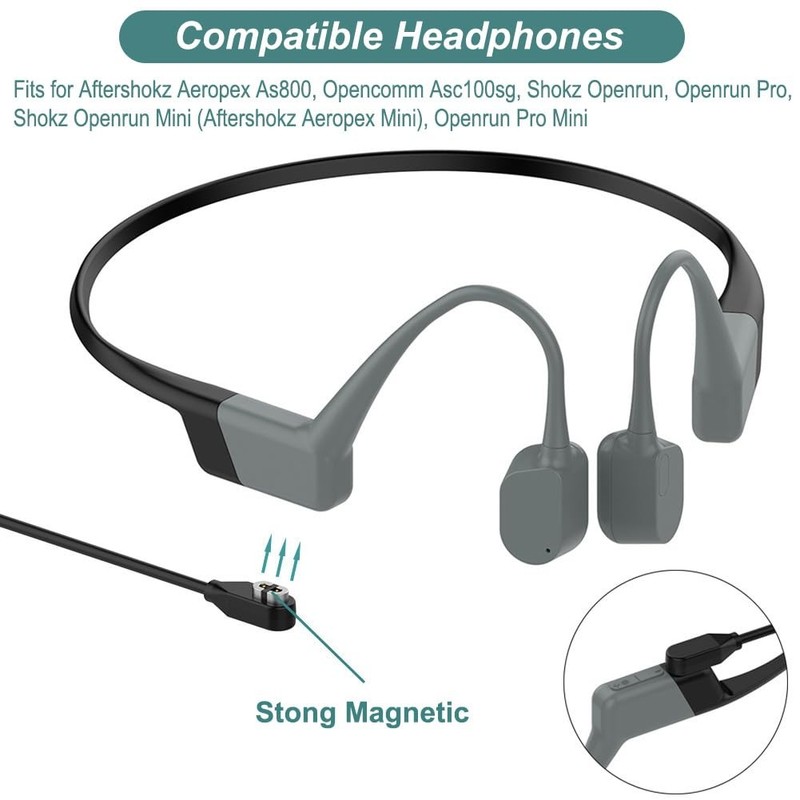 Charging Cable for Shokz OpenRun Pro Mini, Aeropex, OpenComm Headphones gallery