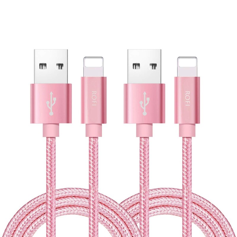 Cable, [2Pack] 6FT Nylon Braided Fast Charging USB Cord Replcement for X 8 8 ...
